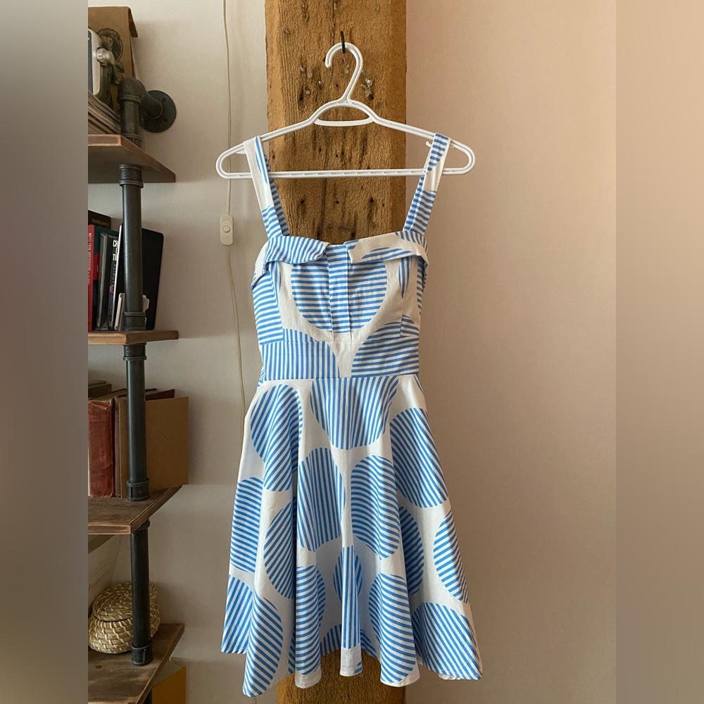IXIA Summer Dress Retro Pinup Sweetheart Neckline Full Skirt (S)